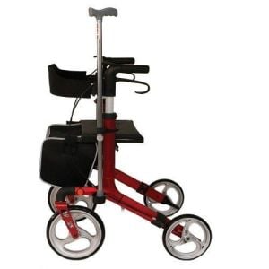 Poylin P888 Ultra Lüks Rolatör Kırmızı - - Medikaltec Ultra Lüks Rolatör Kırmızı - Titanyum Gri