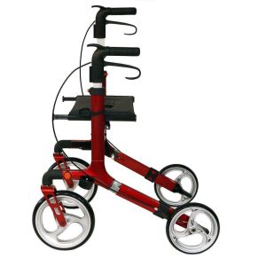 Poylin P888 Ultra Lüks Rolatör Kırmızı - - Medikaltec Ultra Lüks Rolatör Kırmızı - Titanyum Gri