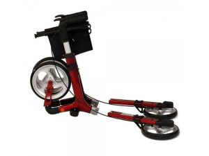 Poylin P888 Ultra Lüks Rolatör Kırmızı - - Medikaltec Ultra Lüks Rolatör Kırmızı - Titanyum Gri