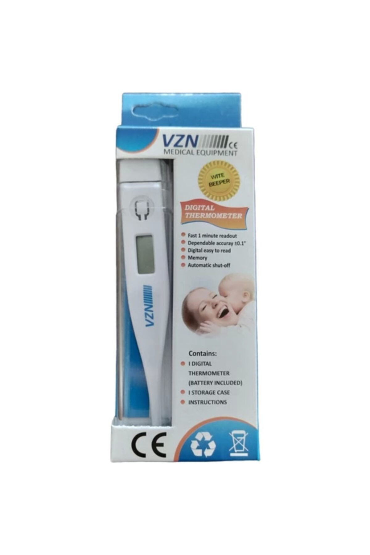 Medikaltec Kalem Ateş Ölçer Dt02 Medikaltec4018 - Görsel 1 (Ön görünüm)
