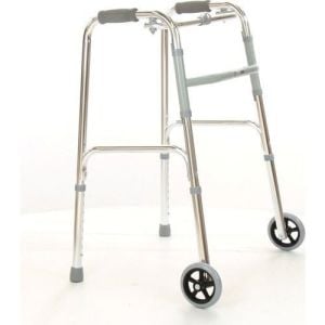 Medikaltec  İthal Alüminyum Hareketli Tekerlekli Walker Hasta Yaşlı Yürüteci