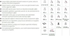 Golfi G-130 Manuel Tekerlekli SandalyeG1 - Medikaltec G- Manuel Tekerlekli Sandalye Medikaltec7597 - Görsel 4 (Ön görünüm)