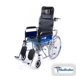 Medikaltec KY609GC Sırtı Yatar Ayak Kalkar Tuvalet Özellikli Tekerlekli Sandalye Medikaltec2048 - Görsel 1 (Ön görünüm)