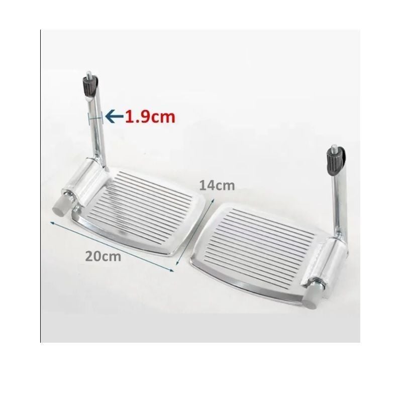 Medikaltec Tekerlekli Sandalye Ayaklık Pedalı Metal 2 Adet Medikaltec2050 - Görsel 1 (Ön görünüm)