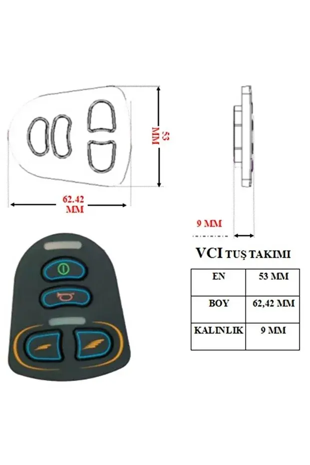 Medikaltec VCI tuş takımı ön görünüm