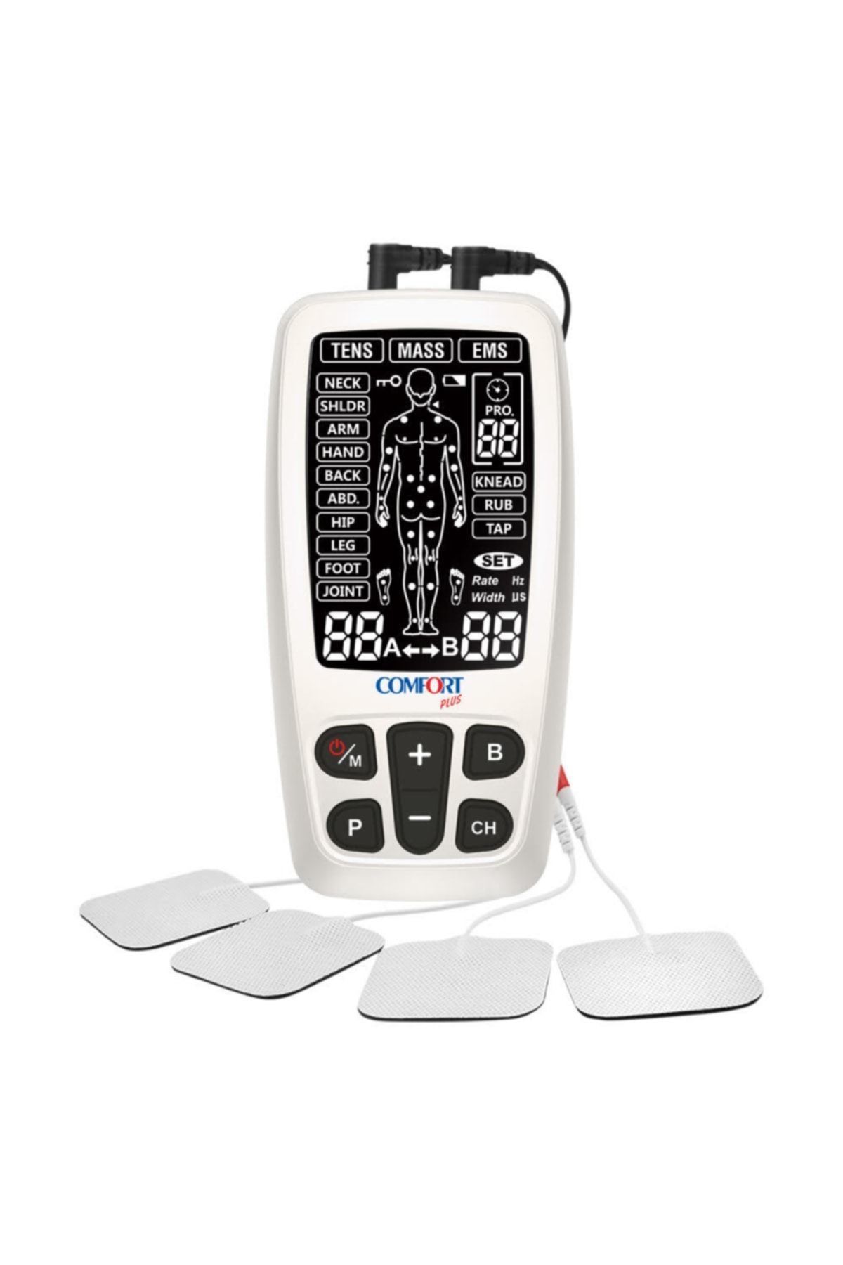 Comfort Plus R-C4A Şarj Edilebilir Tens Ems Masaj Stimülatörü Cihazı