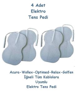 4 Adet Tens Pedi Acura Relax Nordmende T - Medikaltec 4 Adet Tens Pedi Relax Norende Tüm Cihazlarla Uyumlu