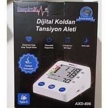 AXD-806 Türkçe Konuşan LCD Ekran Koldan  - AXD- Türkçe Konuşan LCD Ekran Koldan Adaptörlü Tansiyon Aleti – Yeni AXD-