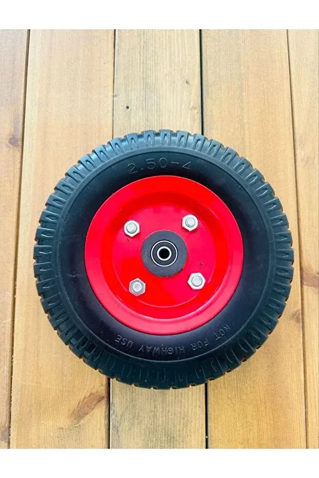 ÇAKIR 2.50-4 dolgu jantlı teker çelik jant ön görünüm