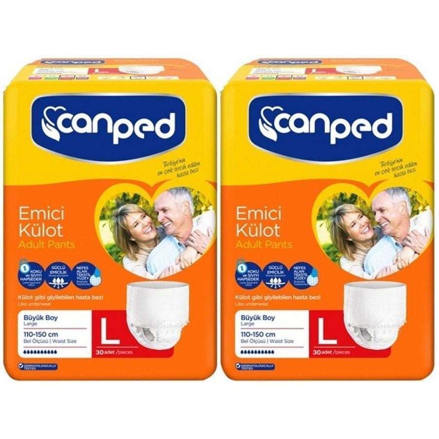 Canped Emici Külot Hasta Bezi Büyük Boy MEDİUM 120 Adet Eko Paket