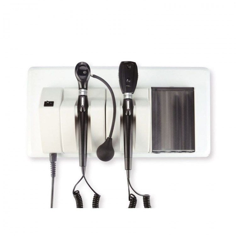 Honsun Duvara Monte Otoskop Oftalmoskop  - Medikaltec Duvara Monte Otoskop Oftalmoskop Set