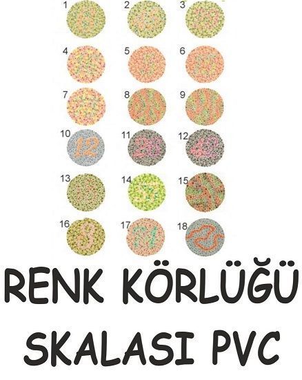 Medikaltec Renk Körlüğü Test Skalası (Medikaltec70)