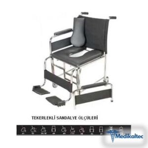 Klozet Üstü Tekerlekli Sandalye GOLFI 5 - Medikaltec Klozet Üstü Tekerlekli Sandalye Medikaltec7637 - Görsel 2 (Ön görünüm)