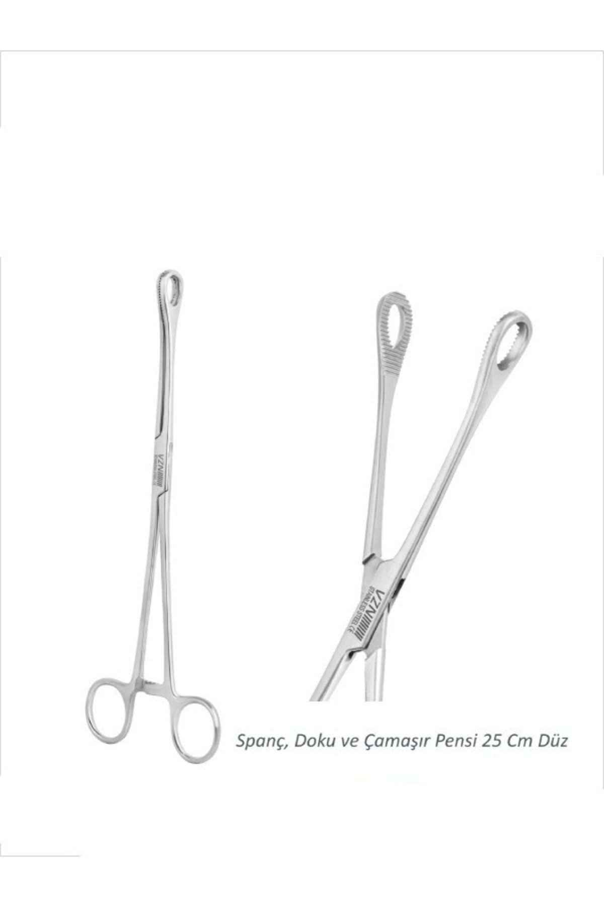 Medikaltec Fk Vzn Spanç Doku Ve Çamaşır Pensi 25cm Düz