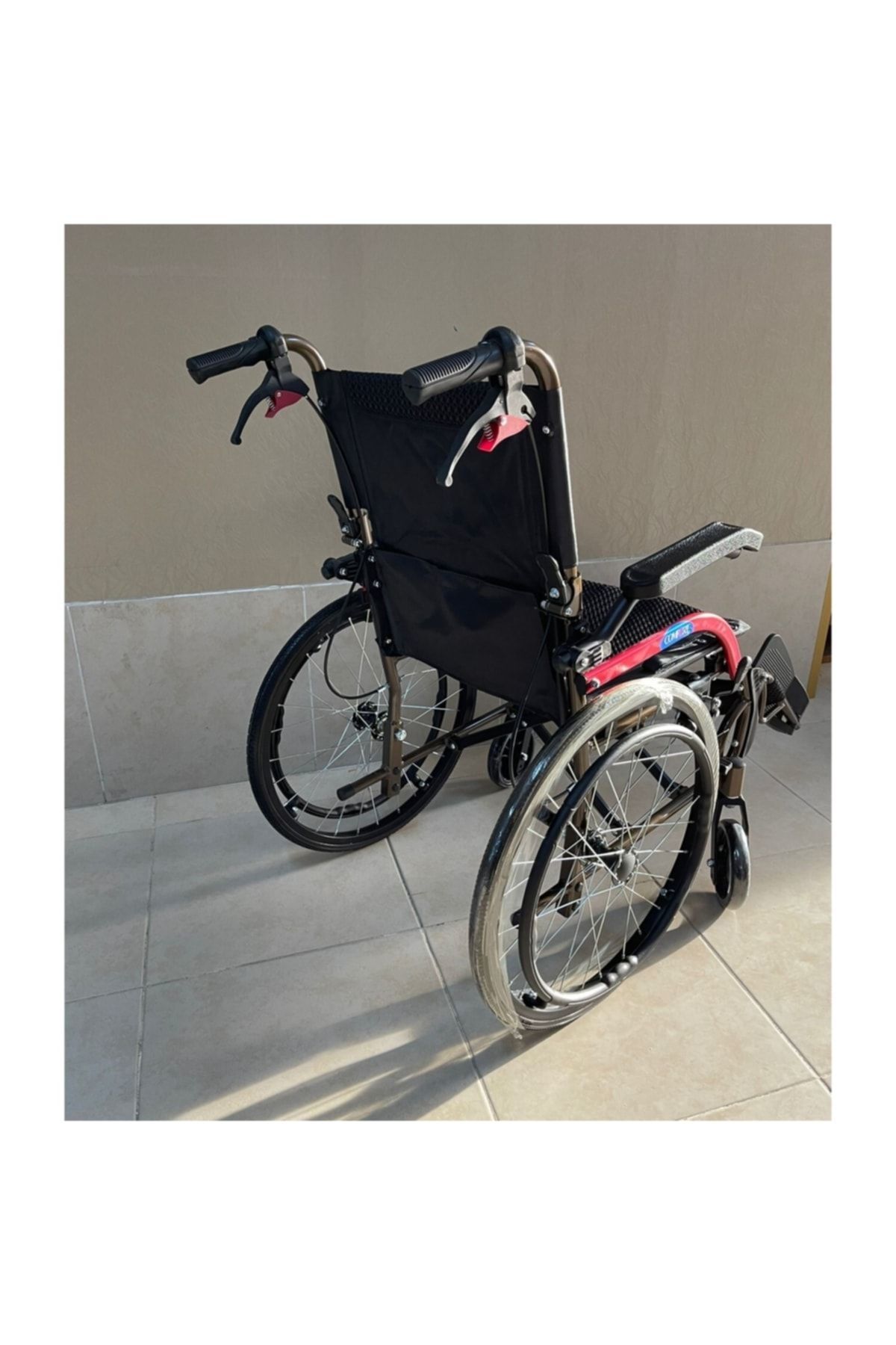 Medikaltec Comfort Plus Gk863laj-20 Jet Black Transfer Alüminyum Tekerlekli Sandalye Medikaltec4096 - Görsel 1 (Ön görünüm)