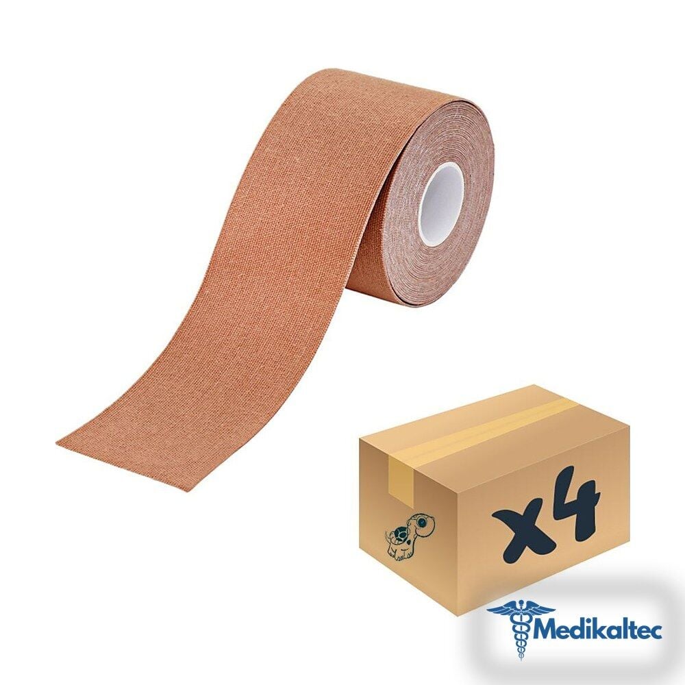 Medikaltec Vzn Kinesio Sport Tape – Sporcu Ağrı Bandı 5m X 5cm Ten Rengi 4 Adet Medikaltec2098 - Görsel 1 (Ön görünüm)