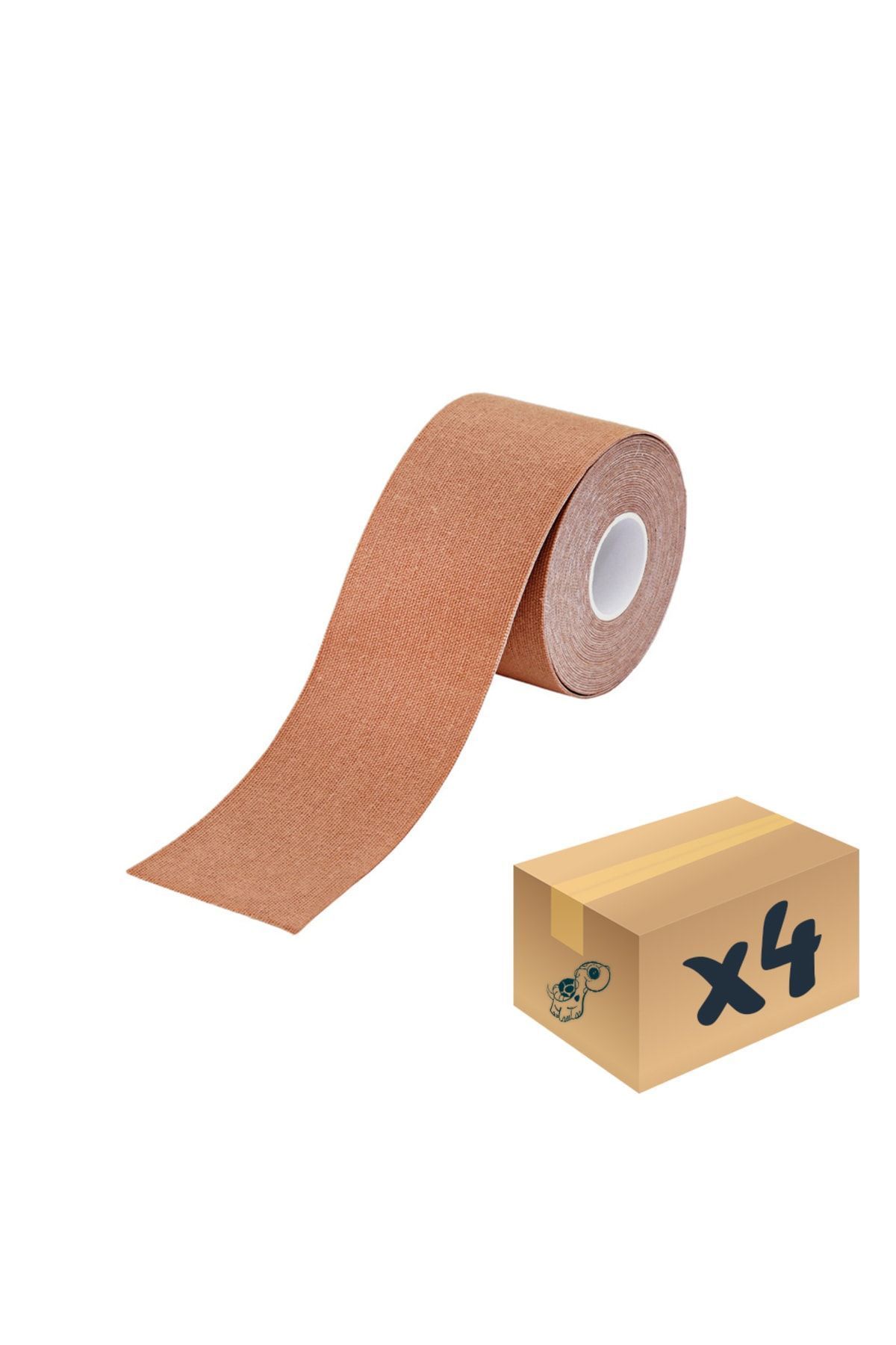 Medikaltec Vzn Kinesio Sport Tape – Sporcu Ağrı Bandı 5m X 5cm Ten Rengi 4 Adet Medikaltec2098 - Görsel 1 (Ön görünüm)