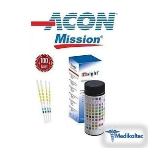 Acon İdrar Stribi Çubuğu 100 Testİdrar a - Medikaltec Acon İdrar Stribi Çubuğu Test Medikaltec8754 - Görsel 1 (Ön görünüm)