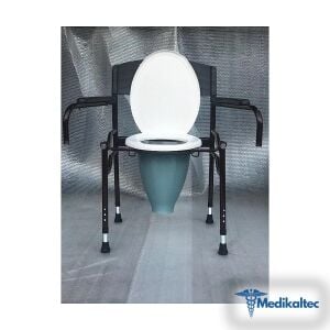 Taşınabilir Lazımlık Sandalye Fonksiyone - Medikaltec Taşınabilir Lazımlık Sandalye Medikaltec7655 - Görsel 1 (Ön görünüm)