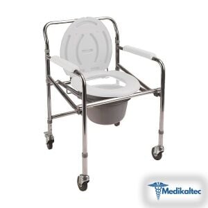 Medikaltec Komot Klozetli Tekerlekli Banyo Tuvalet Arabası - Görsel 1