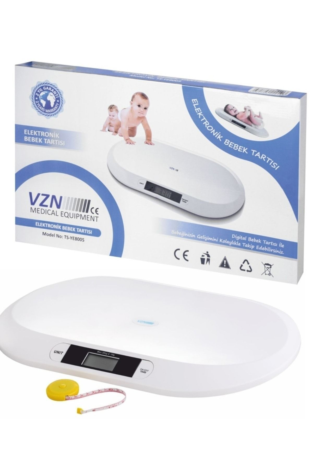 Medikaltec Elektronik Bebek Tartısı Mezura Medikaltec2111 - Görsel 1 (Ön görünüm)