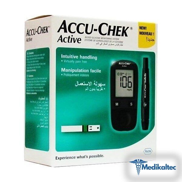 Medikaltec Active Şeker Ölçüm Cihazı + Şeker Ölçüm Çubugu 1 Kutu Medikaltec5123 - Görsel 1 (Ön görünüm)