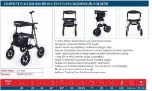 Büyük Tekerlekli Alüminyum Rolatör Büyük - Medikaltec Büyük Tekerlekli Alüminyum Rolatör Medikaltec8769 - Görsel 1 (Ön…