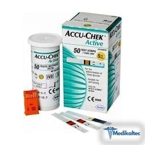 Accu Chek Active 50 Şeker Ölçüm Çubugu 1 - Medikaltec Active Şeker Ölçüm Çubugu 1 Kutu Medikaltec6456 - Görsel 1 (Ön görünüm)