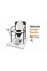 Medikaltec Alaturka Tuvalet Uyumlu Taharetli Hasta Tuvaleti ön görünüm