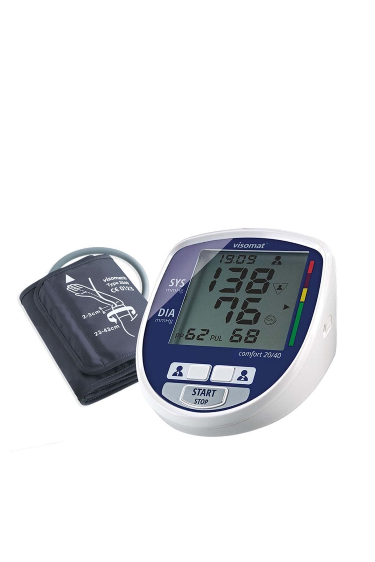 Medikaltec Visomat Comfort 20/40 Çift Hafızalı Üst Koldan Ölçme Aleti Medikaltec4128 - Görsel 1 (Ön görünüm)