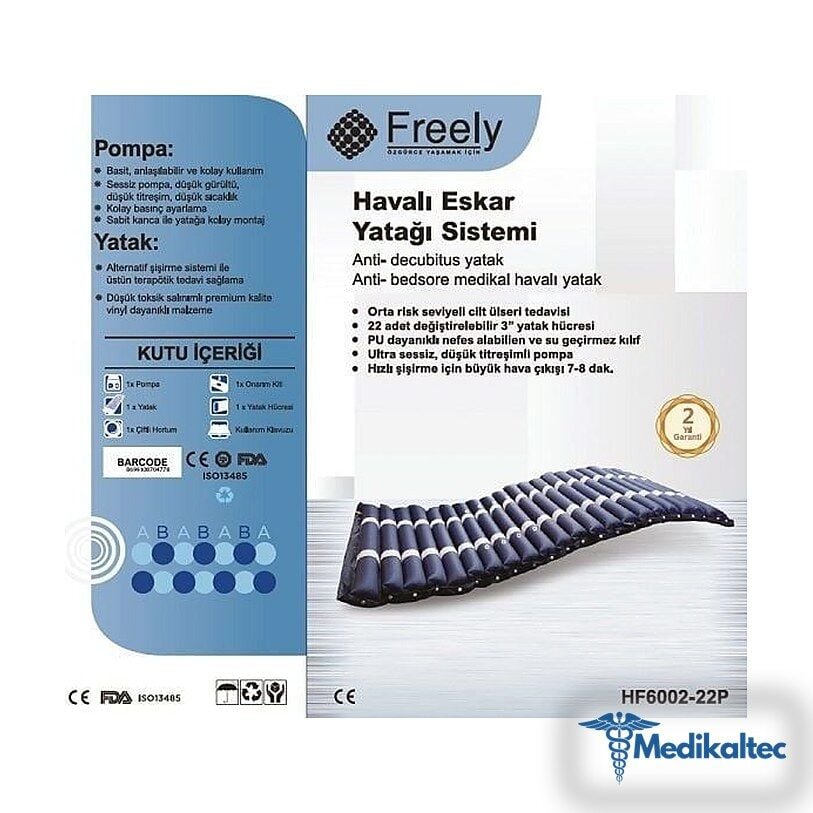 Boru Tipli Havalı Yatak Freely HF6002-22 - Medikaltec Boru Tipli Havalı Yatak - Medikaltec8792 - Görsel 1 (Ön görünüm)