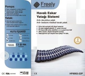 Boru Tipli Havalı Yatak Freely HF6002-22 - Medikaltec Boru Tipli Havalı Yatak - Medikaltec8792 - Görsel 1 (Ön görünüm)