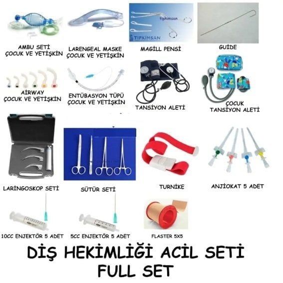 Acil Seti Diş Hekimliği İçin Full Set Ağ - Medikaltec Acil Seti Diş Hekimliği İçin Full Set Medikaltec6499 - Görsel 1 (Ön…