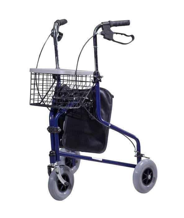 3 Tekerlekli Çantalı Frenli Walker Yürüt - Medikaltec 3 Tekerlekli Çantalı Frenli Walker Yürüteç