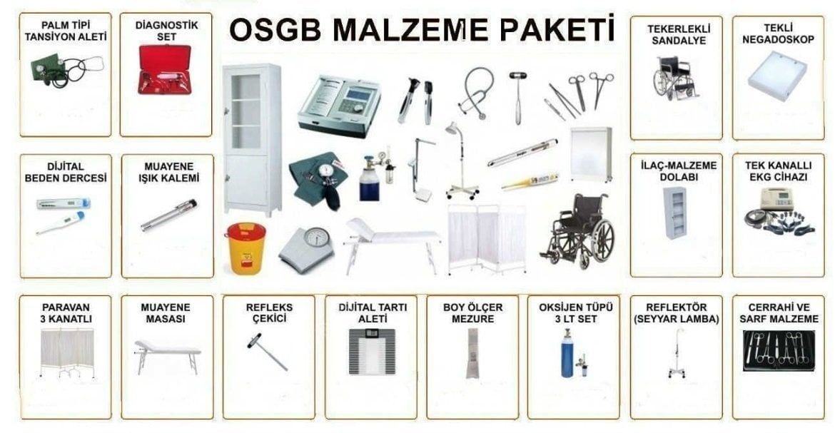 Revir Malzemeleri Hazır PaketiRevir Malz - Medikaltec Revir Malzemeleri Hazır Paketi