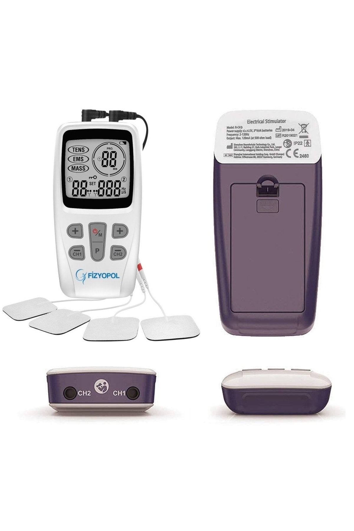 Medikaltec 2 Kanallı 3 Özellikli Dijital Tens Ems Masaj Cihazı Rc-4d Medikaltec4184 - Görsel 1 (Ön görünüm)