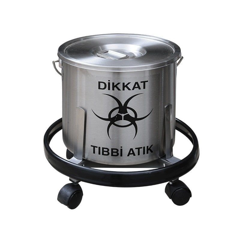 Paslanmaz Çelik Tıbbi Atık Kovası Paslan - Medikaltec Paslanmaz Çelik Tıbbi Atık Kovası Medikaltec6553 - Görsel 1 (Ön…