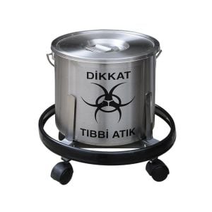 Paslanmaz Çelik Tıbbi Atık Kovası Paslan - Medikaltec Paslanmaz Çelik Tıbbi Atık Kovası Medikaltec6553 - Görsel 1 (Ön…