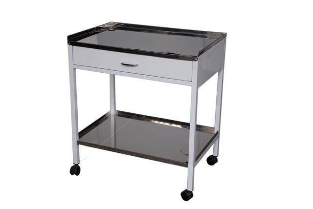 Çekmeceli Cihaz ve Pansuman Arabası Alt  - Medikaltec Çekmeceli Cihaz ve Pansuman Arabası Alt ve Üst Paslanmaz Çelik Tabla