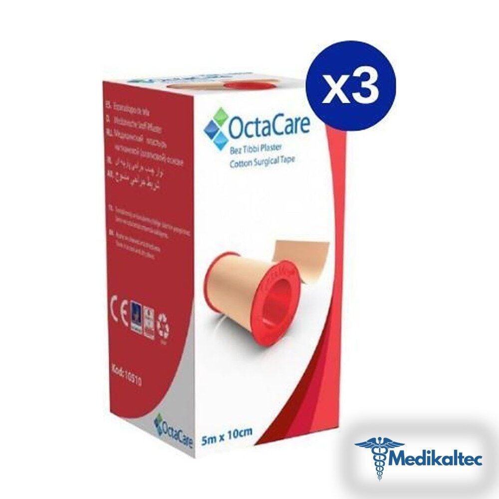 Medikaltec Bez Tıbbi Plaster 5m X 10cm 3 Adet Medikaltec2203 - Görsel 1 (Ön görünüm)