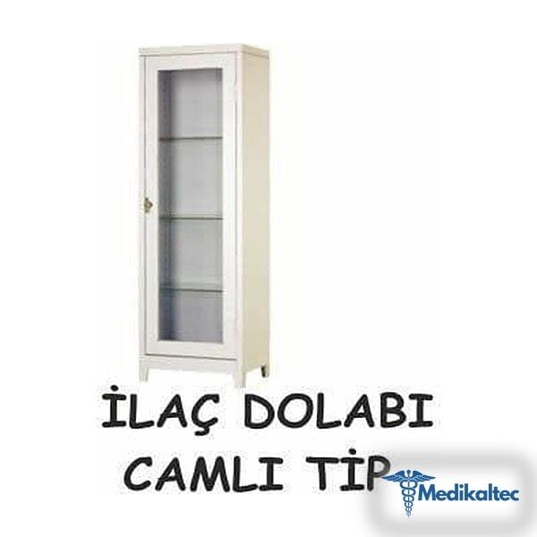 İlaç ve Malzeme Dolabı Camlı Kilitlenebi - Medikaltec İlaç ve Malzeme Dolabı Camlı Kilitlenebilir Kapak - Görsel 1