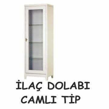 İlaç ve Malzeme Dolabı Camlı Kilitlenebi - Medikaltec İlaç ve Malzeme Dolabı Camlı Kilitlenebilir Kapak
