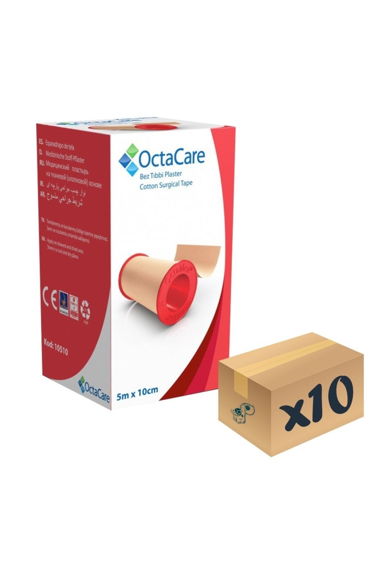 Medikaltec Bez Tıbbi Plaster 5m X 10cm - 10 Adet Medikaltec2205 - Görsel 1 (Ön görünüm)
