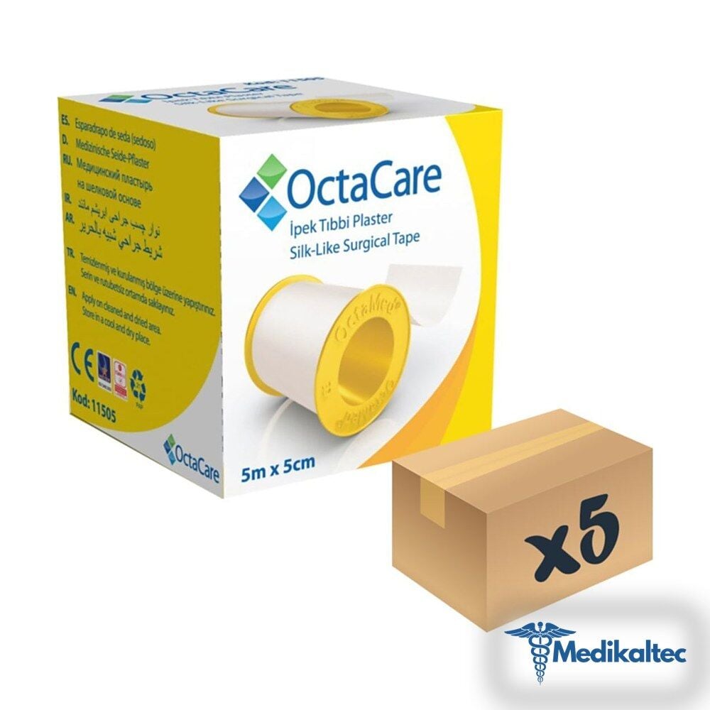 Medikaltec Ipek Tıbbi Plaster 5 Adet 5m X 5cm Medikaltec2207 - Görsel 1 (Ön görünüm)