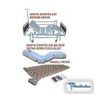 Medikaltec 2 Motorlu Hasta Yatağı + Havalı Şişme Yatak Alez - Görsel 1