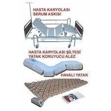 2 Motorlu Hasta Yatağı+Havalı Şişme Yata - Medikaltec 2 Motorlu Hasta Yatağı+Havalı Şişme Yatak+Alez