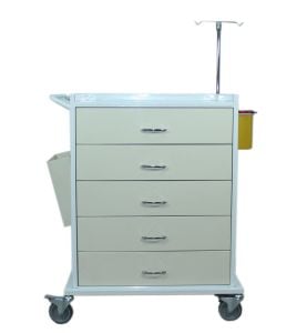 Beş Çekmeceli Pansuman Arabası - Medikaltec Beş Çekmeceli Pansuman Arabası