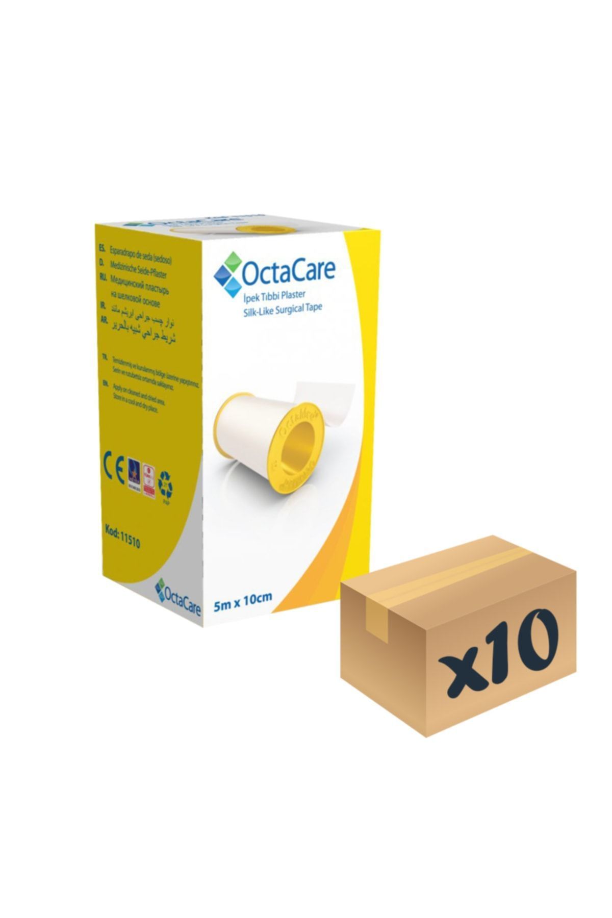 Medikaltec Ipek Tıbbi Plaster 10 Adet 5m X 10cm Medikaltec2210 - Görsel 1 (Ön görünüm)