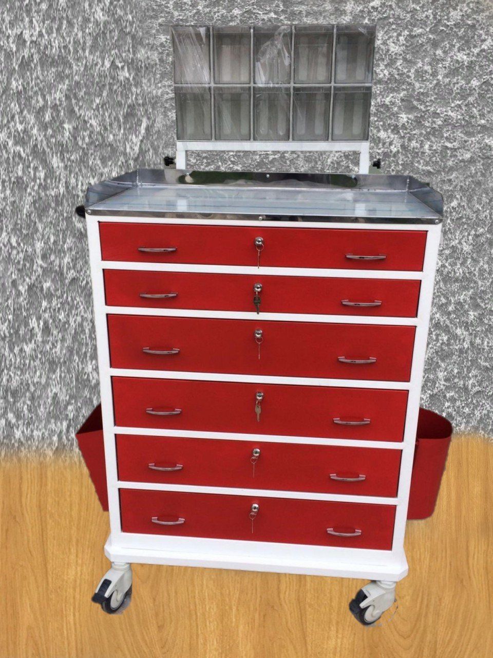 İlaç Arabası Altı Çekmeceli - Medikaltec İlaç Arabası Altı Çekmeceli