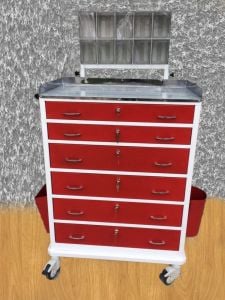 İlaç Arabası Altı Çekmeceli - Medikaltec İlaç Arabası Altı Çekmeceli